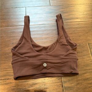 lululemon athletica brown scoop-back sports bra
